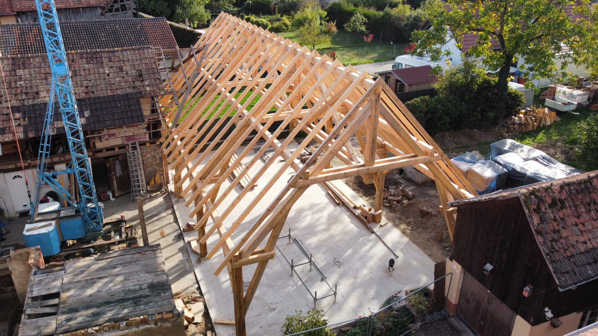 Entreprise de pose et r&eacute;novation de charpente traditionnelle &agrave; c&ocirc;t&eacute; d’Obernai et Colmar S&eacute;lestat